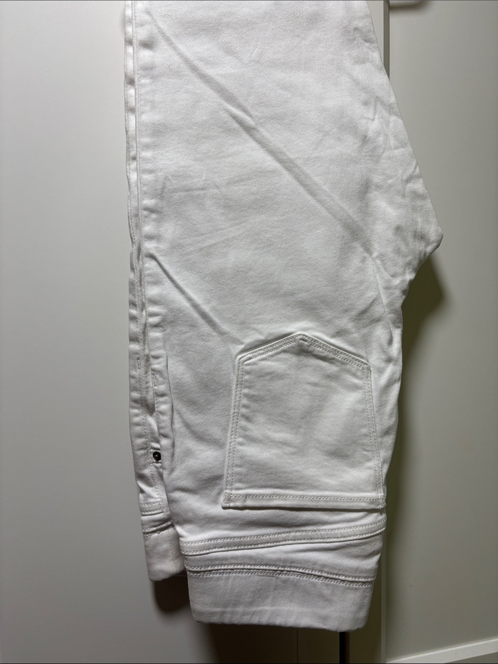 Old Navy White Denim Jacket with Pocket Stitching